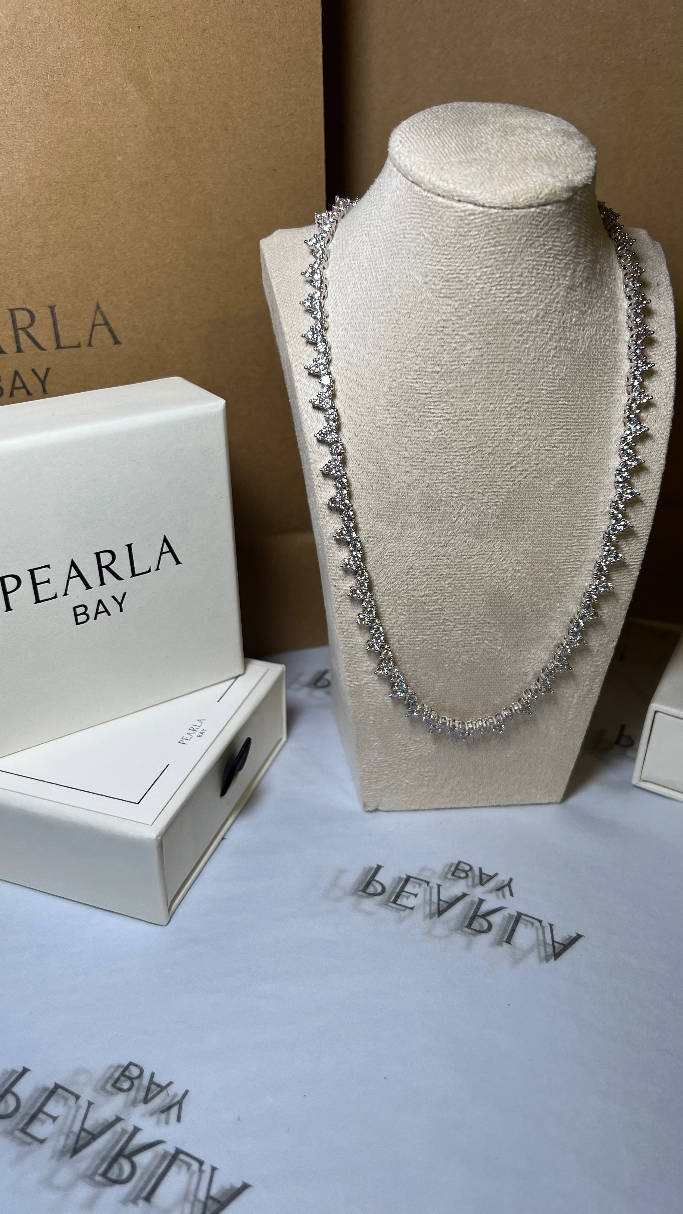 Eternity Tennis Necklace Silver